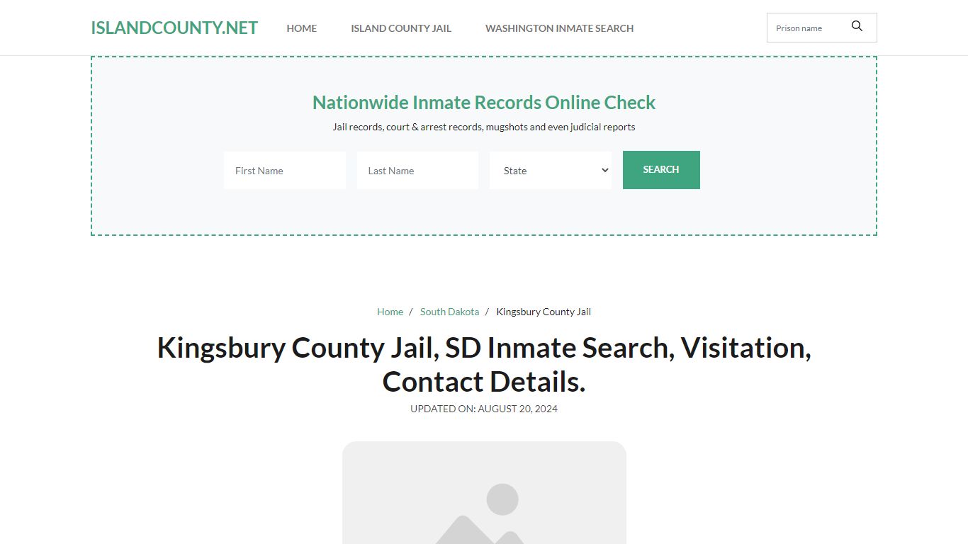 Kingsbury County Jail, SD Inmate Roster Search, Visitations.